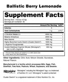 Anabolic Warfare Pump N Grow, Ballistic Berry Lemonade Supplement Facts panel